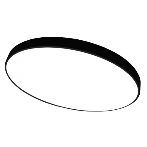 60W apvalus juodas lubinis LED šviestuvas BOLTON